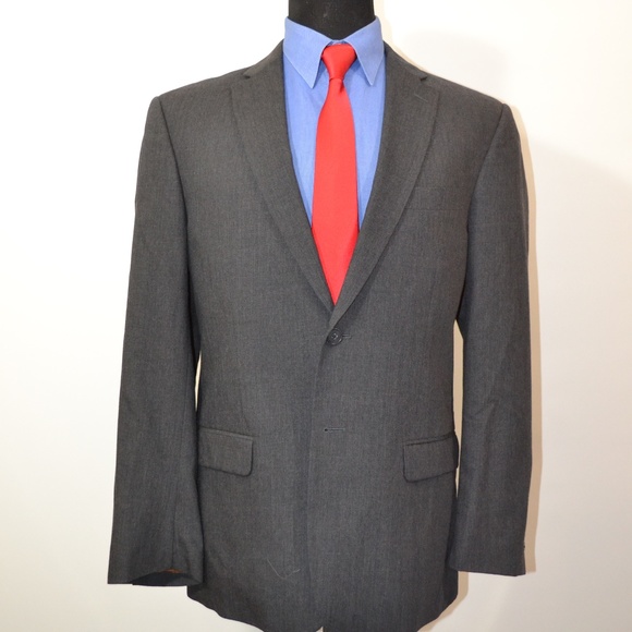 Jos A Bank 41R Sport Coat Blazer Suit Jacket Gray - Picture 1 of 8